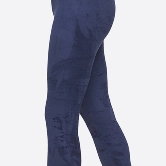 Yummie faux suede leggings - Navy - Picture 1 of 6